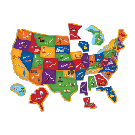 LEARNING RESOURCES Magnetic U.S. Map Puzzle 7714
